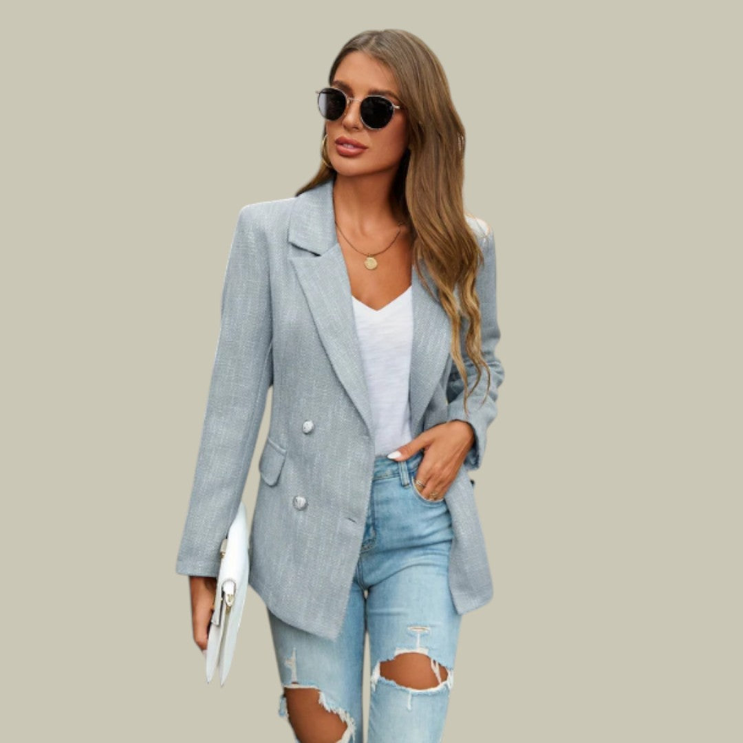 Womens Blazer Jacket Light Blue