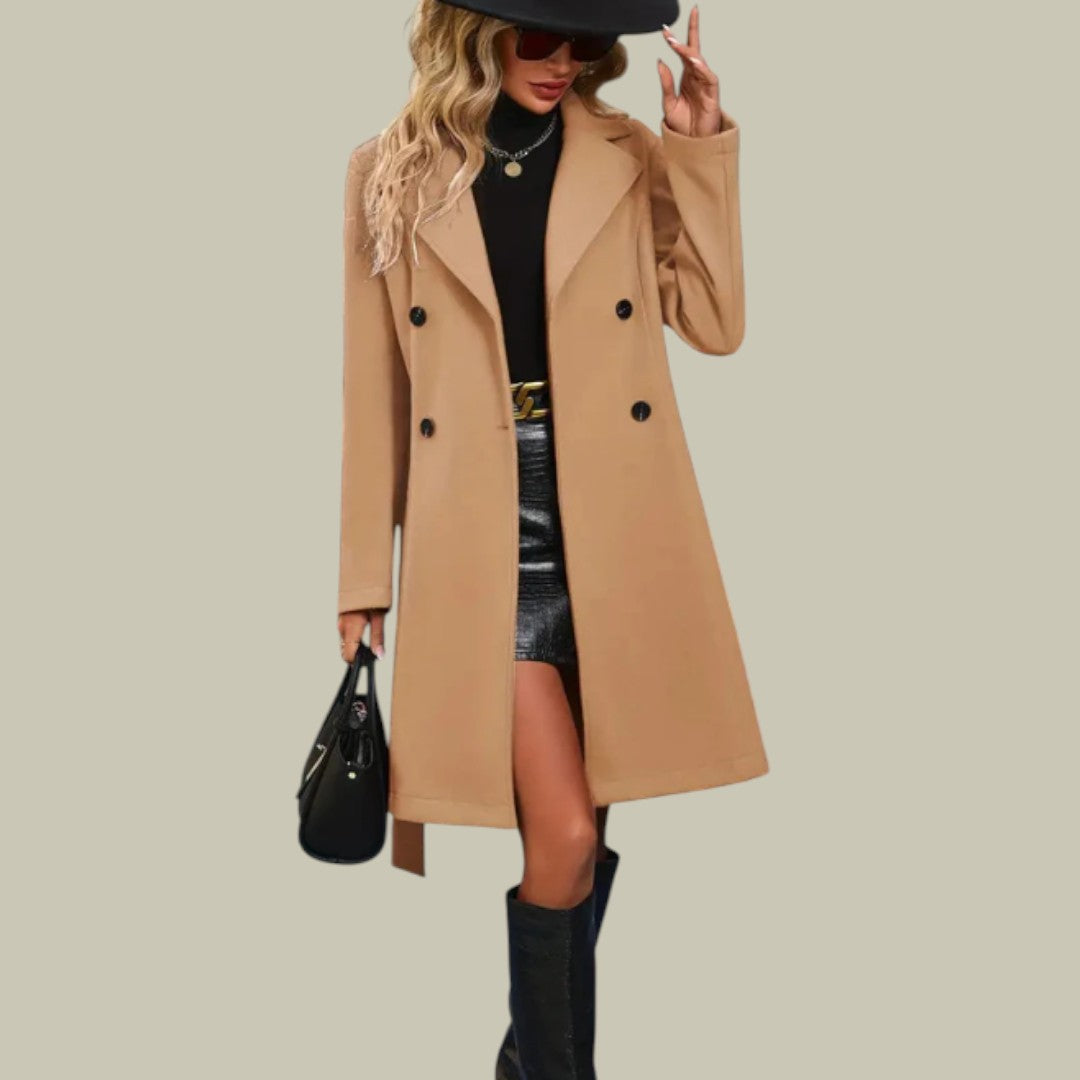 Womens Trench Coat Double Breasted