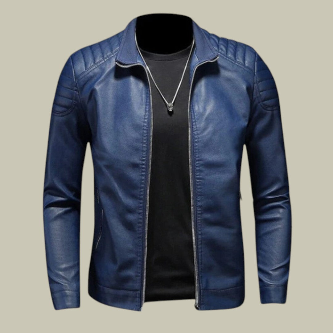 Mens Leather Jacket Autumn