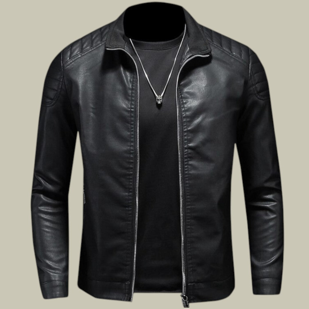 Mens Leather Jacket Autumn