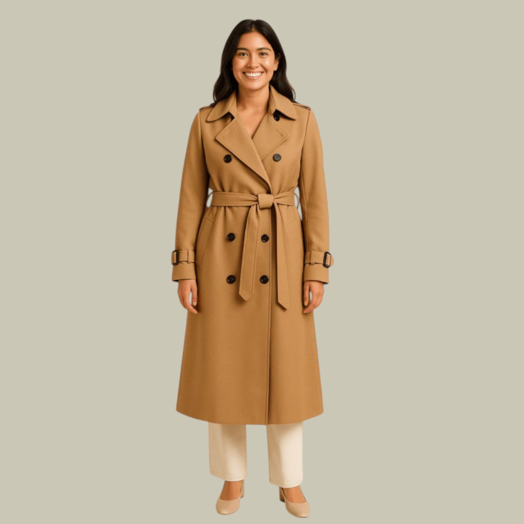 Womens Trench Coat Belted Autumn