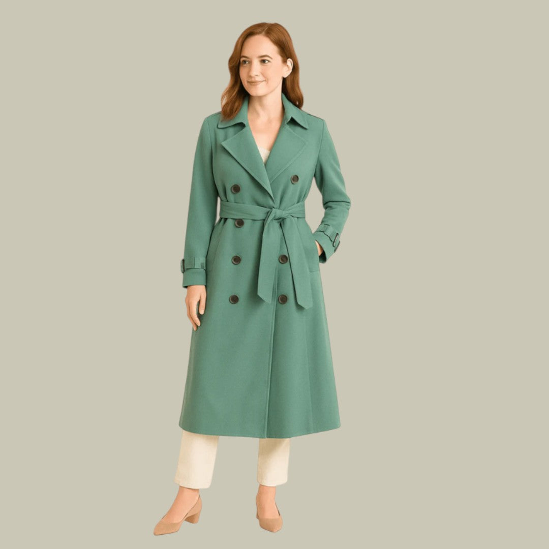 Womens Trench Coat Belted Autumn