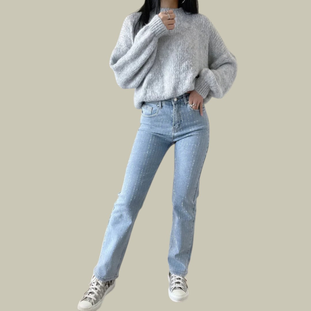 Womens Wide Denim Jeans