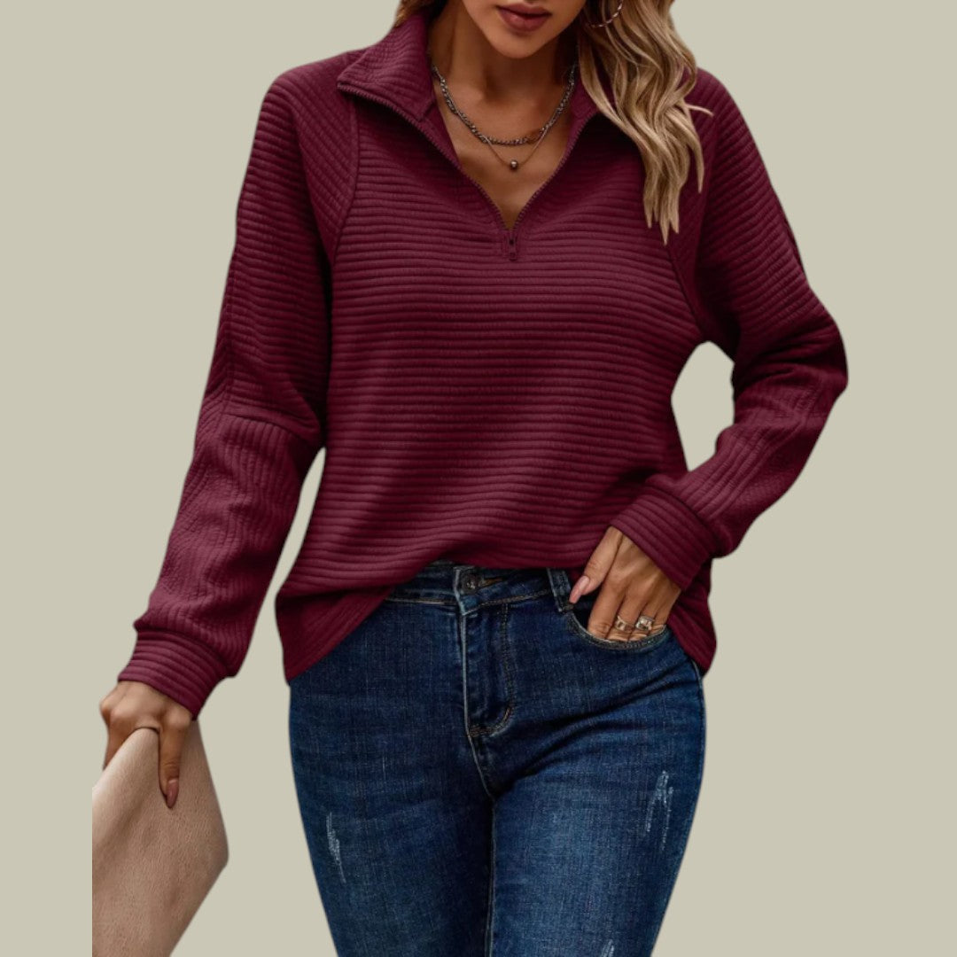 Womens Jumper Half-Zipper