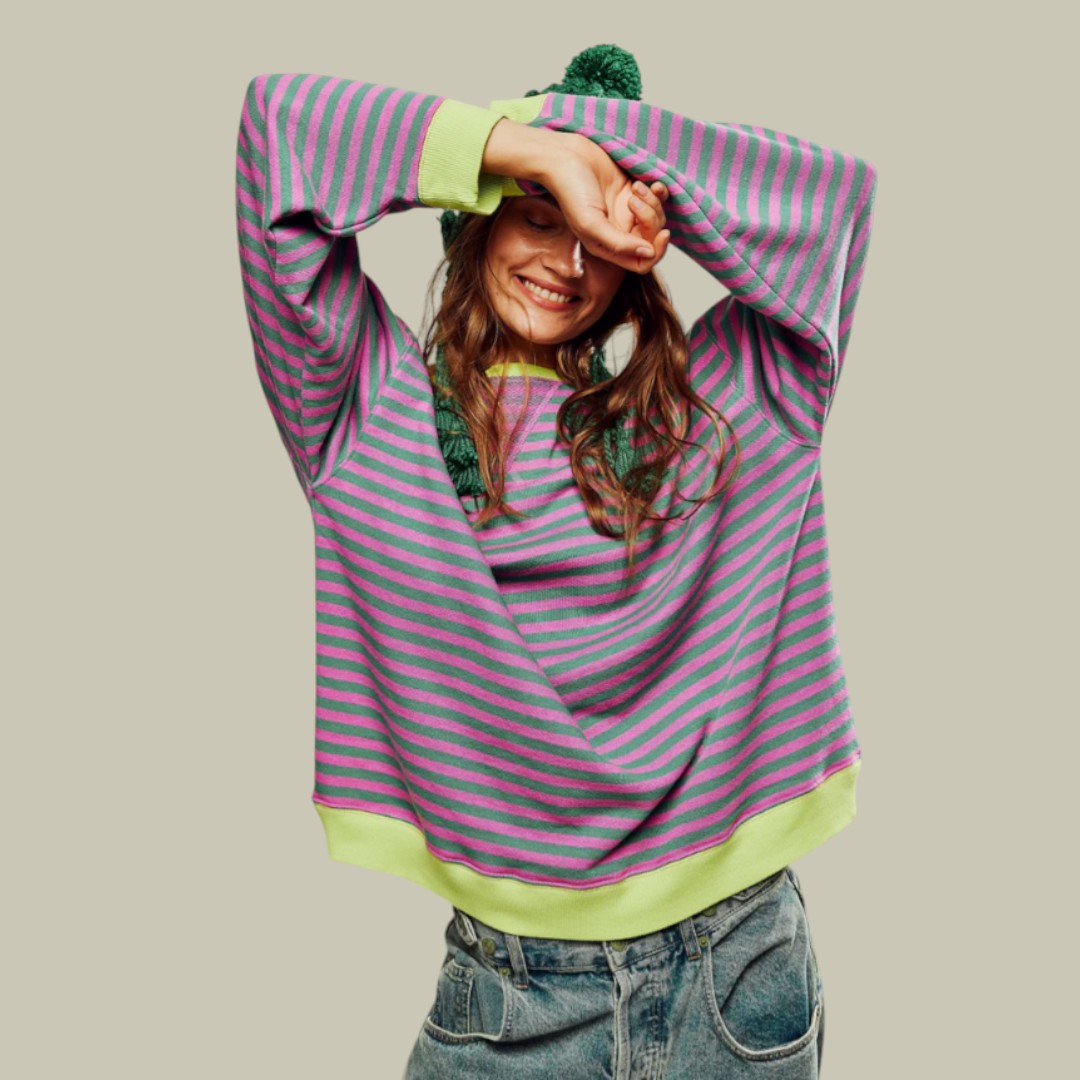Womens Striped Oversized Shirt
