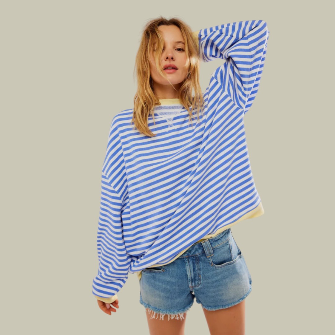 Womens Striped Oversized Shirt