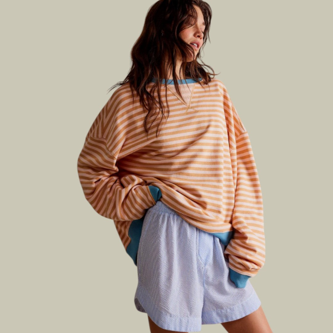 Womens Striped Oversized Shirt
