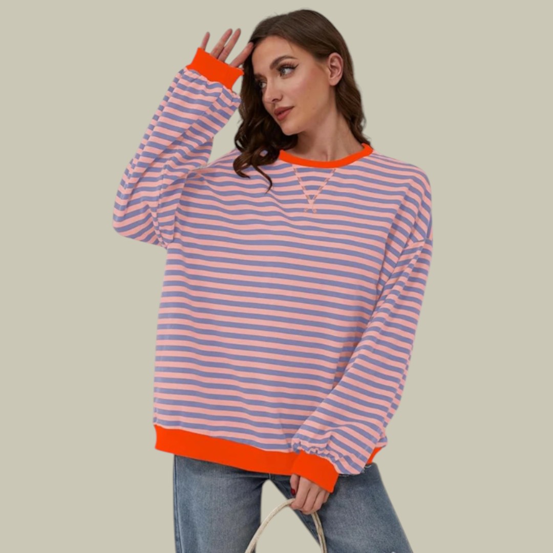 Womens Striped Oversized Shirt
