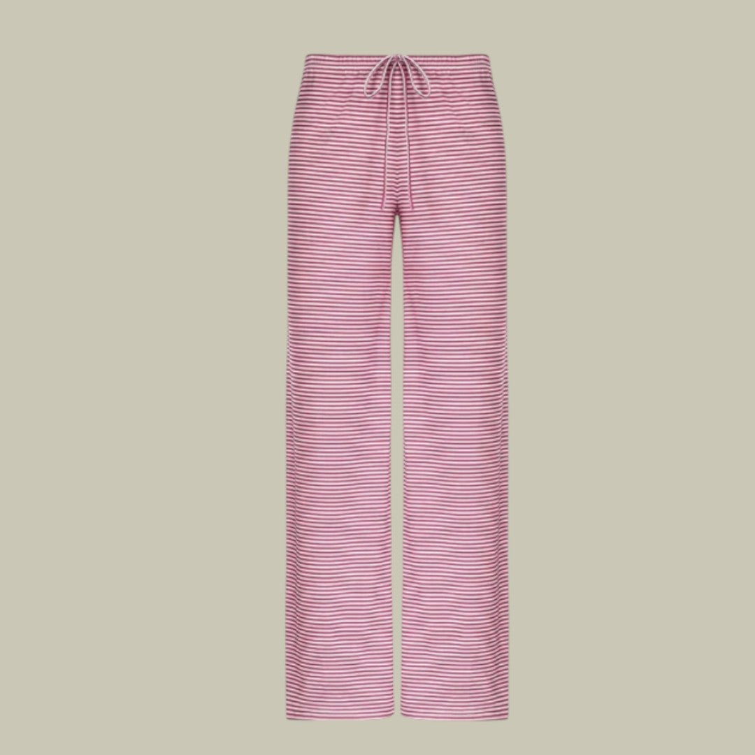 Womens Pants Striped Loose Fit