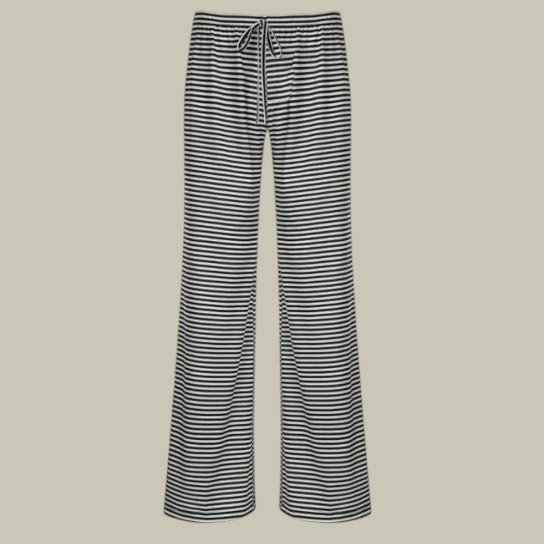 Womens Pants Striped Loose Fit
