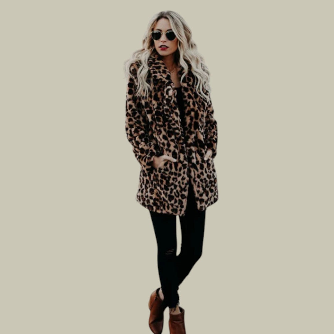 Womens Leopard Coat long