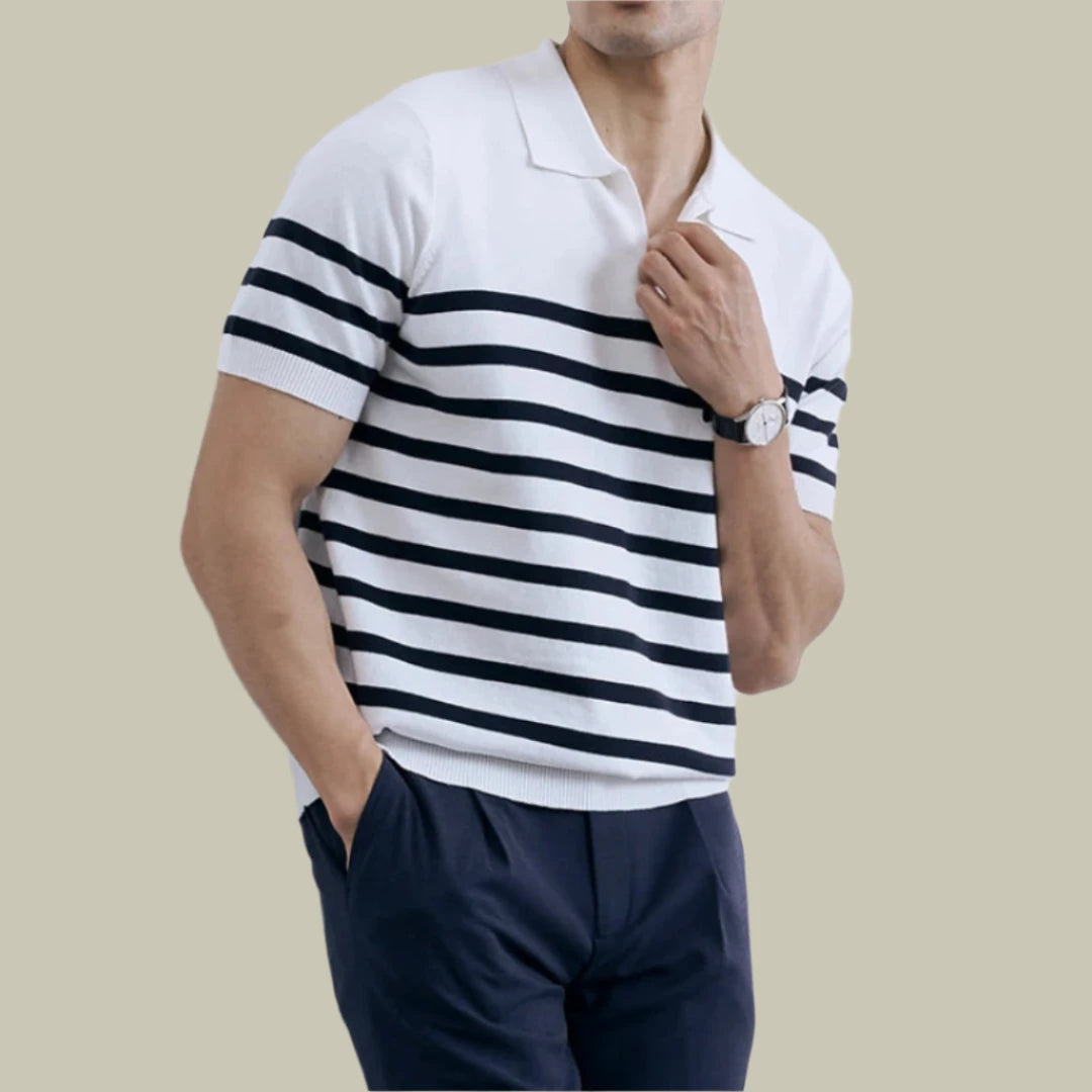 Striped Business Polo