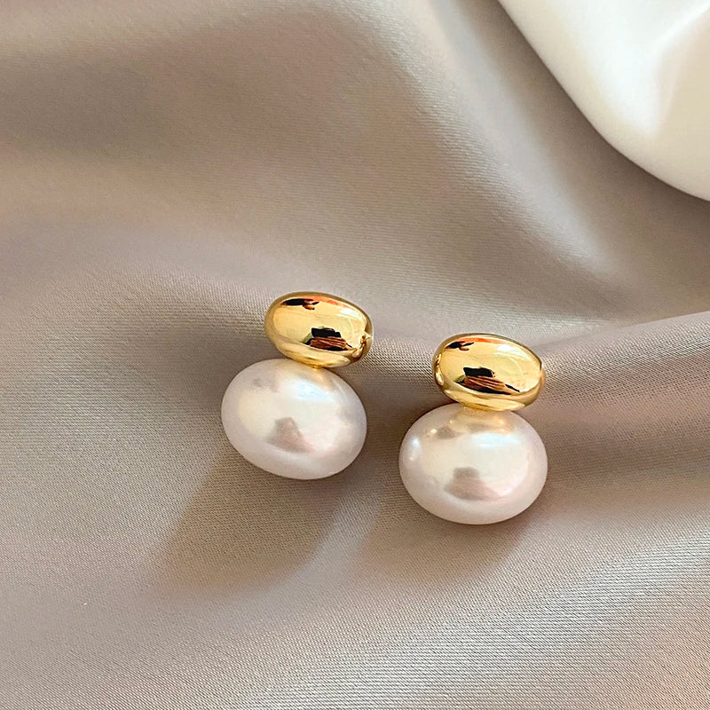 Bean Pearl Earrings