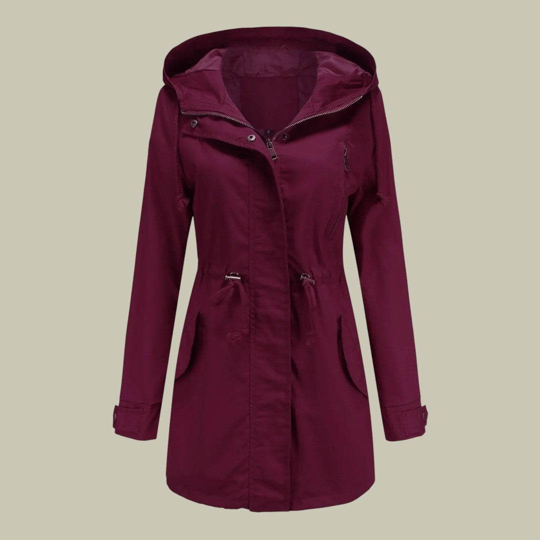 Womens Hooded Trench Coat