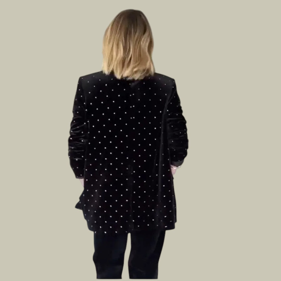 Womens Blazer Jacket Velvet Sparkle
