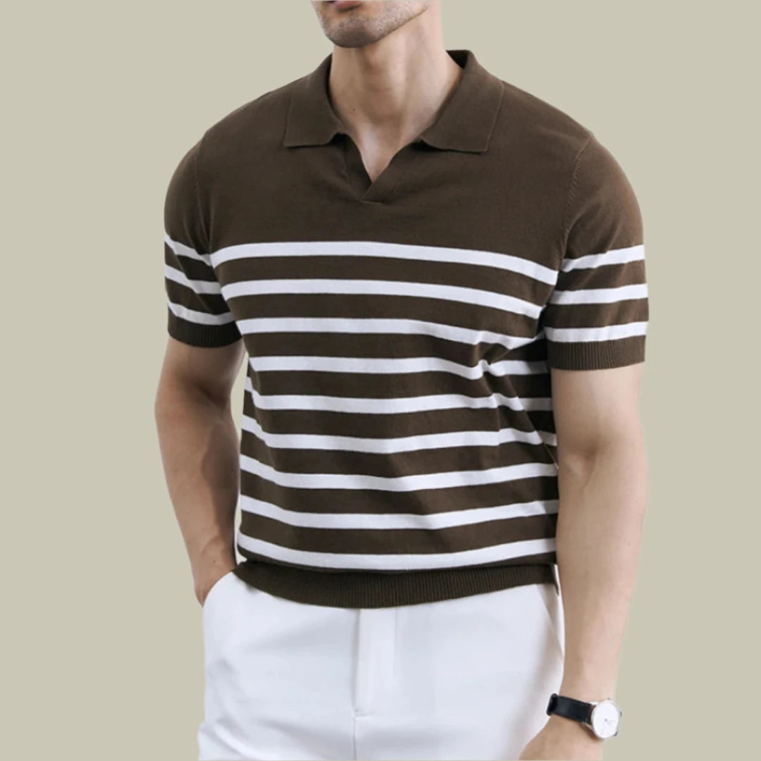 Striped Business Polo