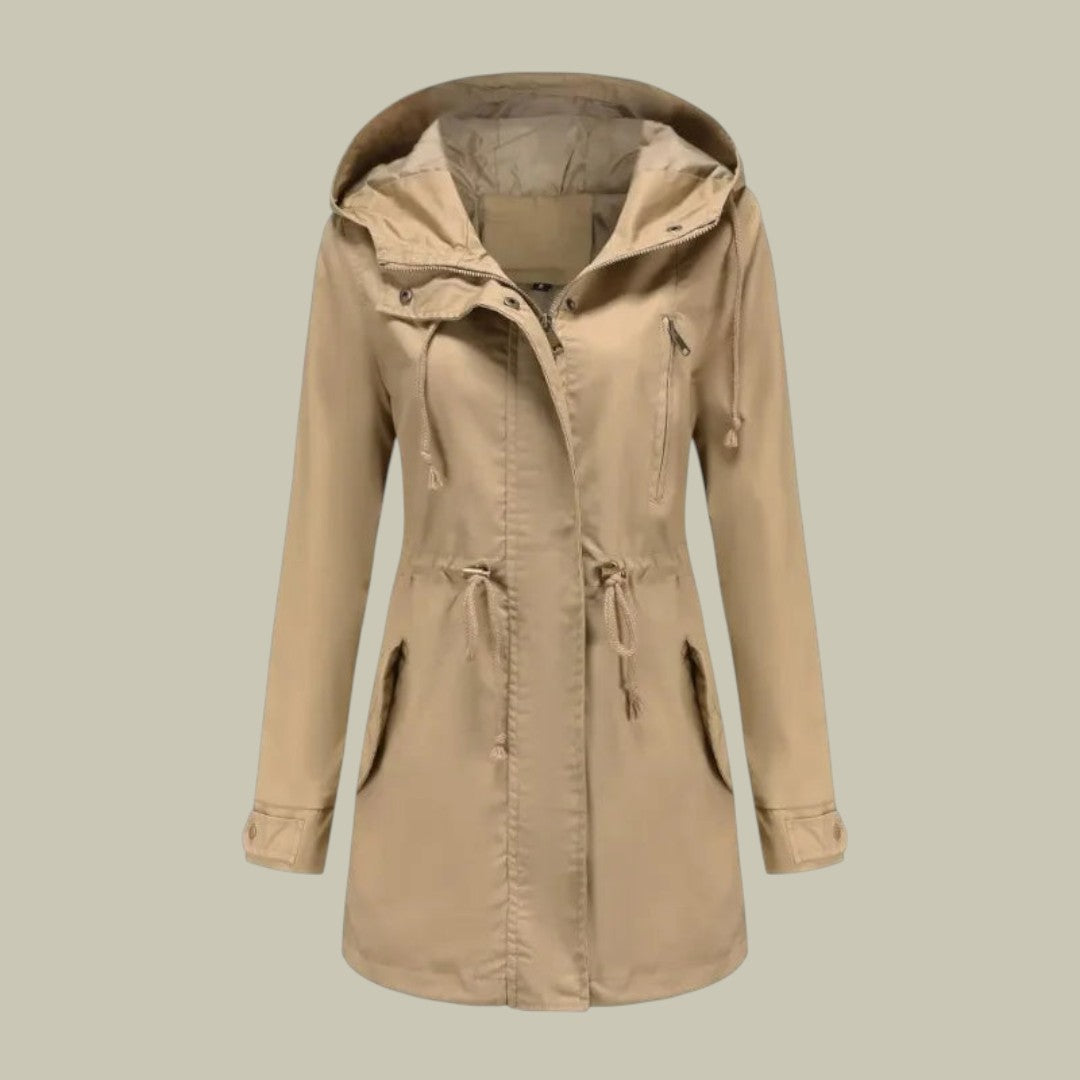 Womens Hooded Trench Coat