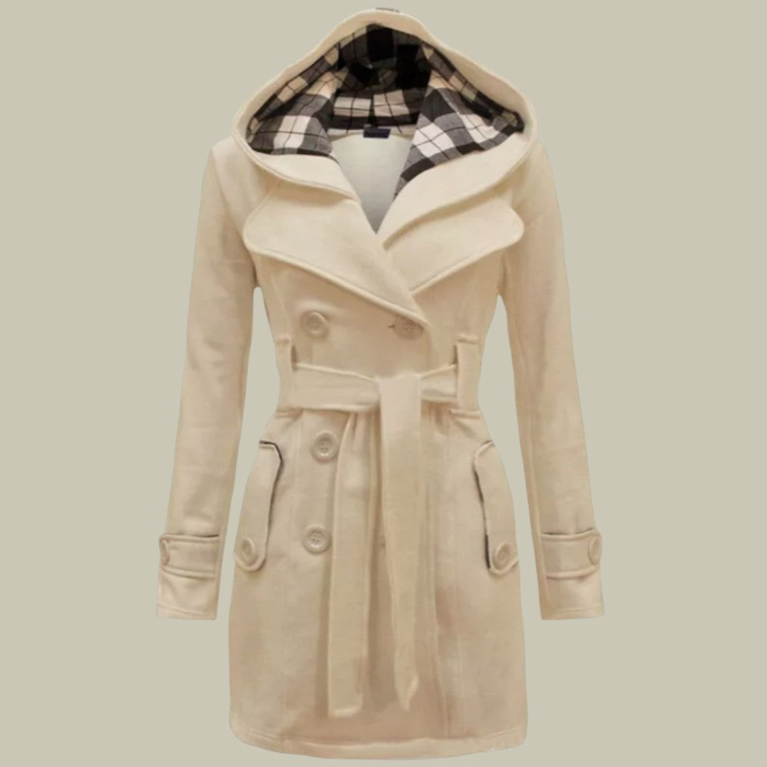 Womens Hooded Trench Coat