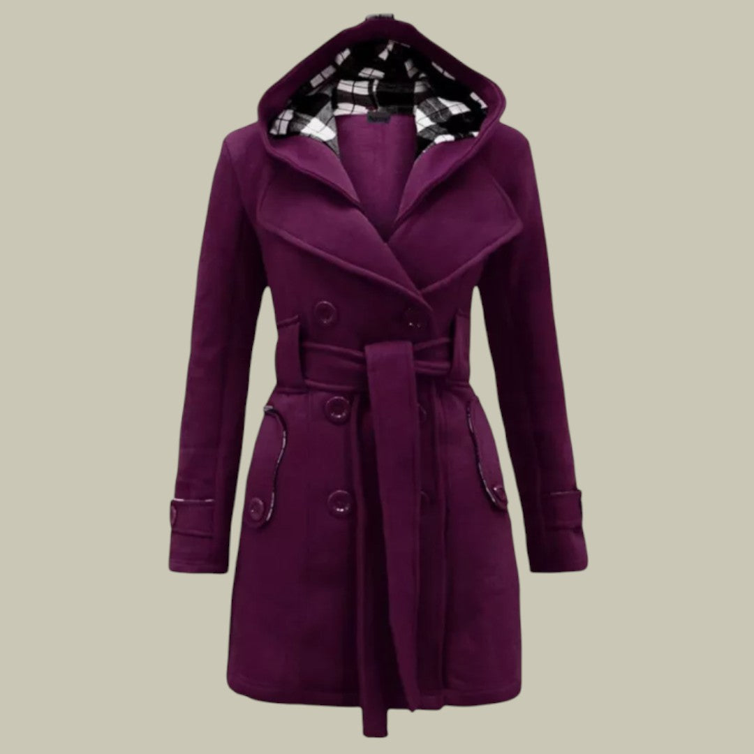 Womens Hooded Trench Coat