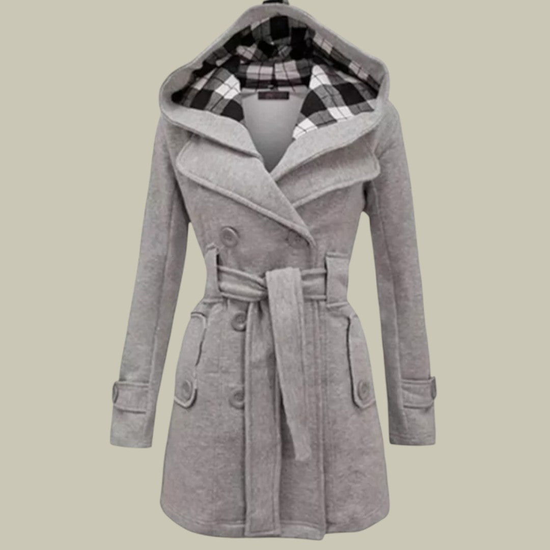 Womens Hooded Trench Coat