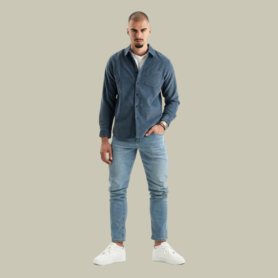 Mens Corduroy Shirt Long Sleeve