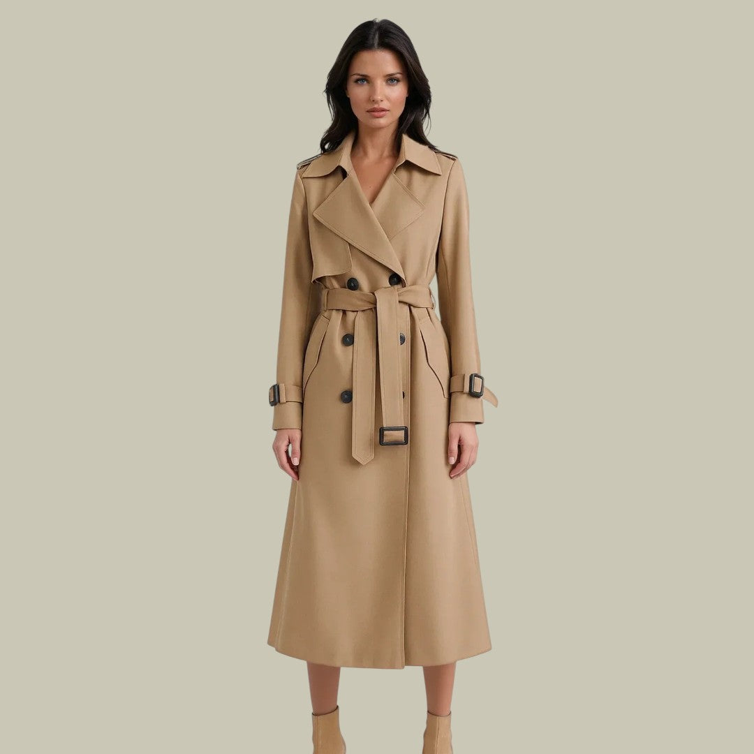 Womens Double Breasted Trench Coat