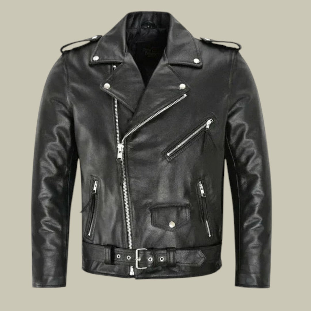 Mens Leather Jacket Short