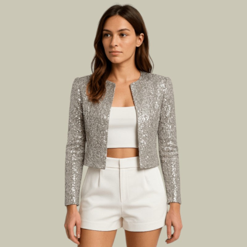Womens Sequin Evening Jacket
