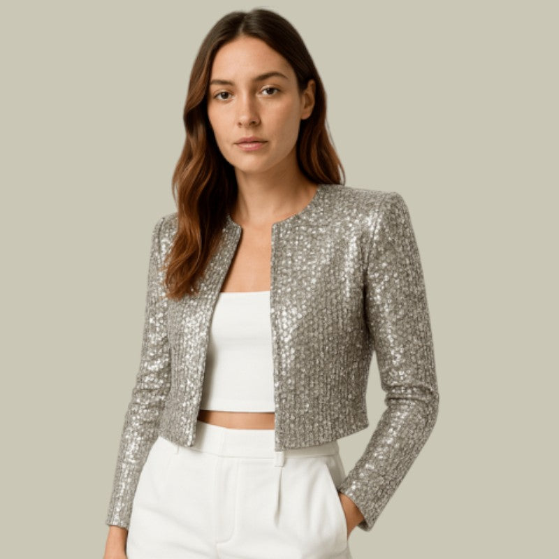 Womens Sequin Evening Jacket