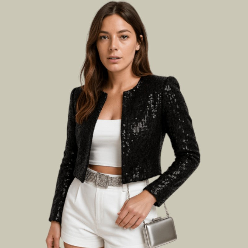 Womens Sequin Evening Jacket
