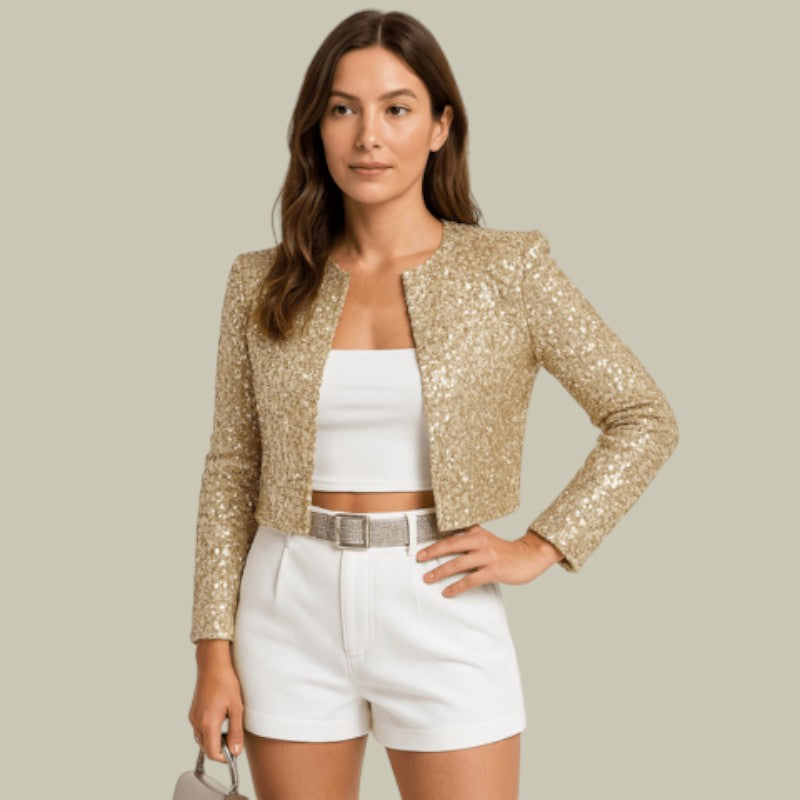Womens Sequin Evening Jacket