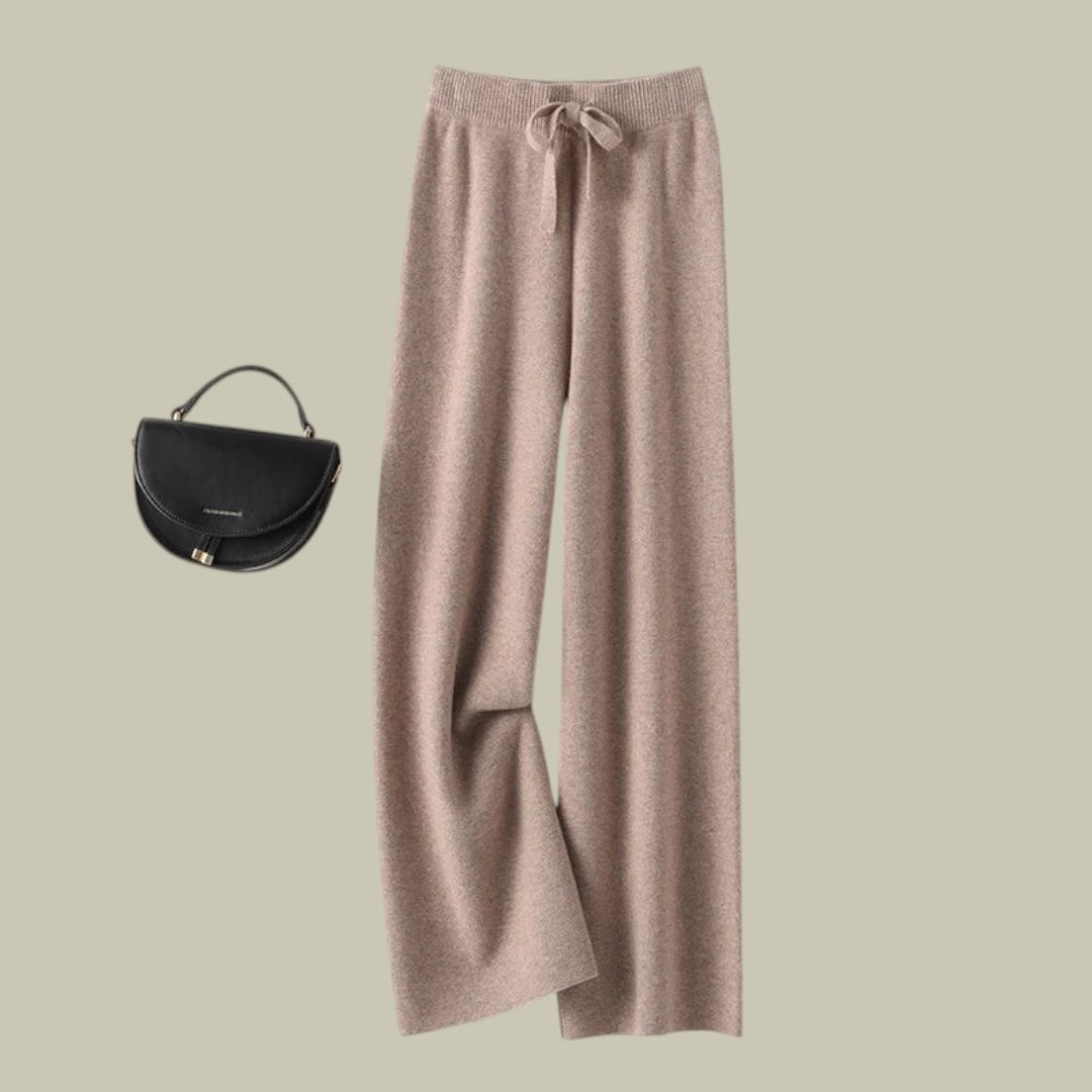 Womens Pants Cashmere Wide-Leg