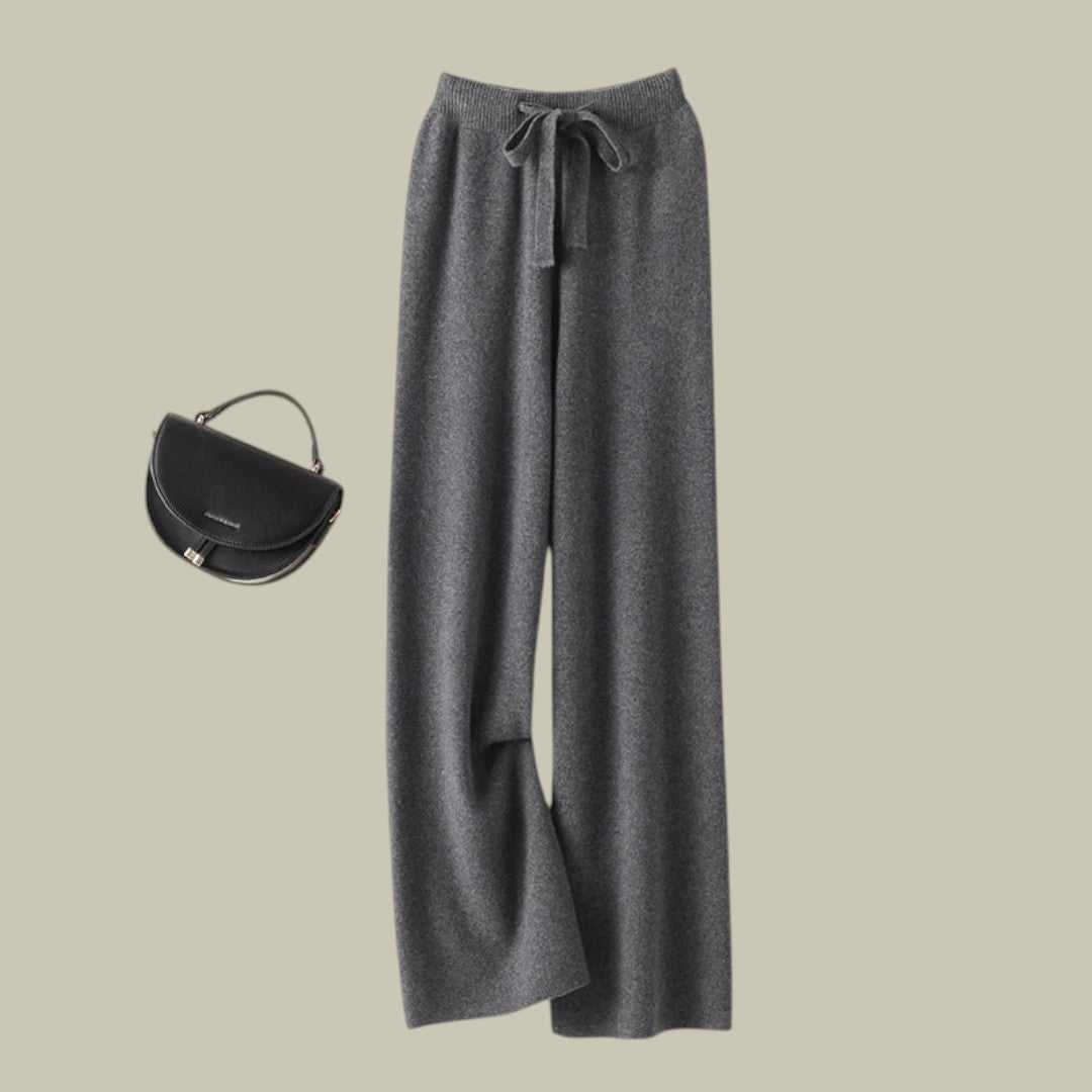 Womens Pants Cashmere Wide-Leg