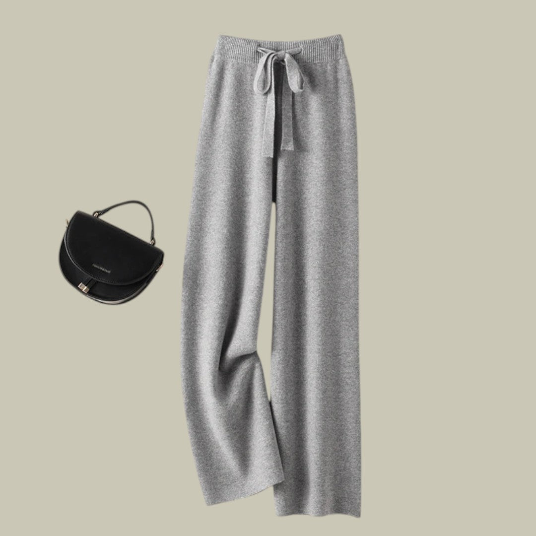 Womens Pants Cashmere Wide-Leg