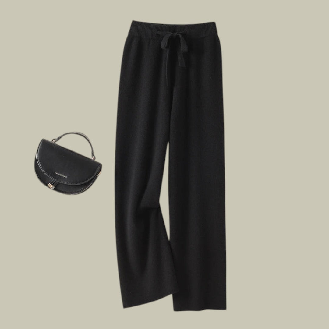 Womens Pants Cashmere Wide-Leg