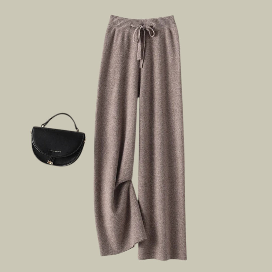 Womens Pants Cashmere Wide-Leg
