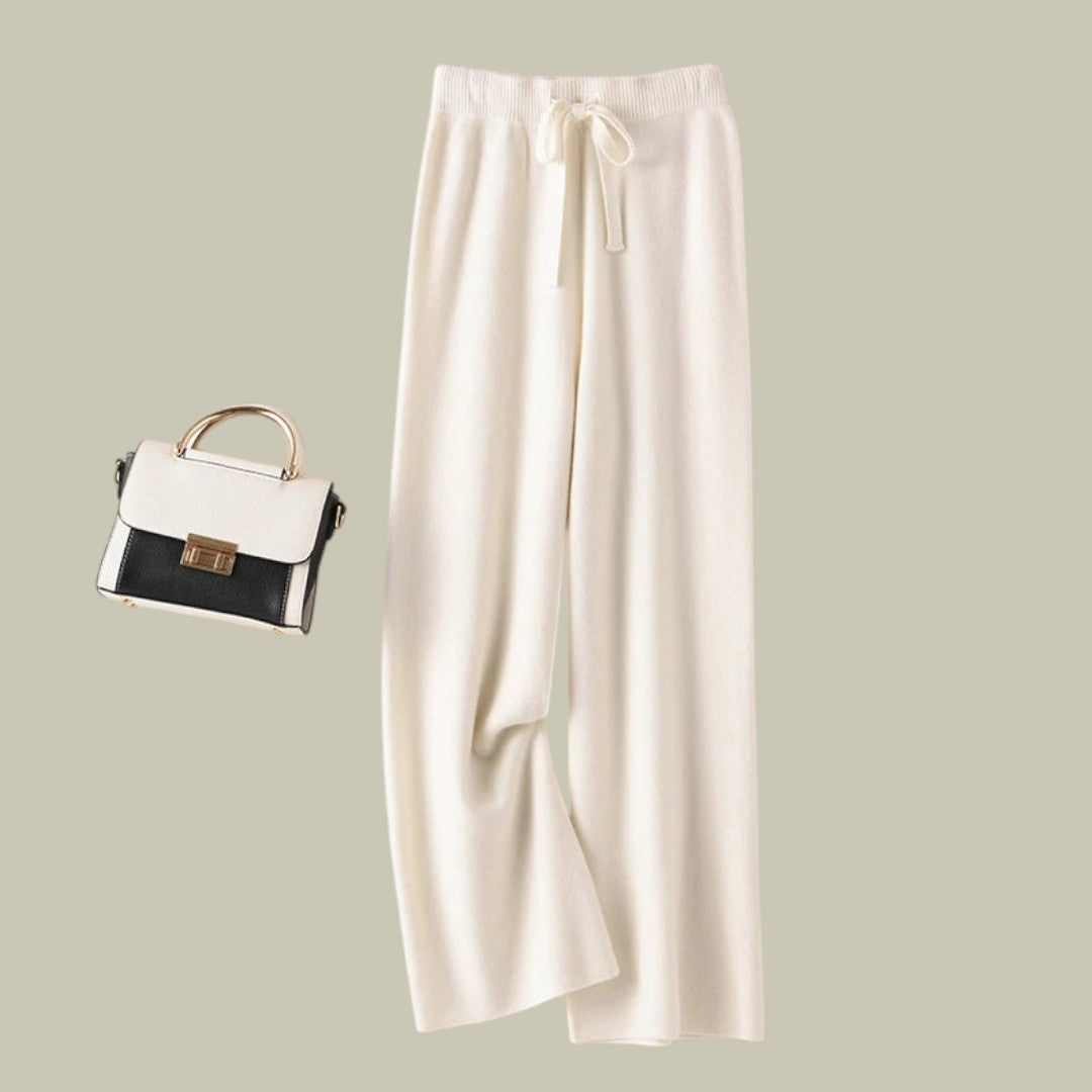 Womens Pants Cashmere Wide-Leg