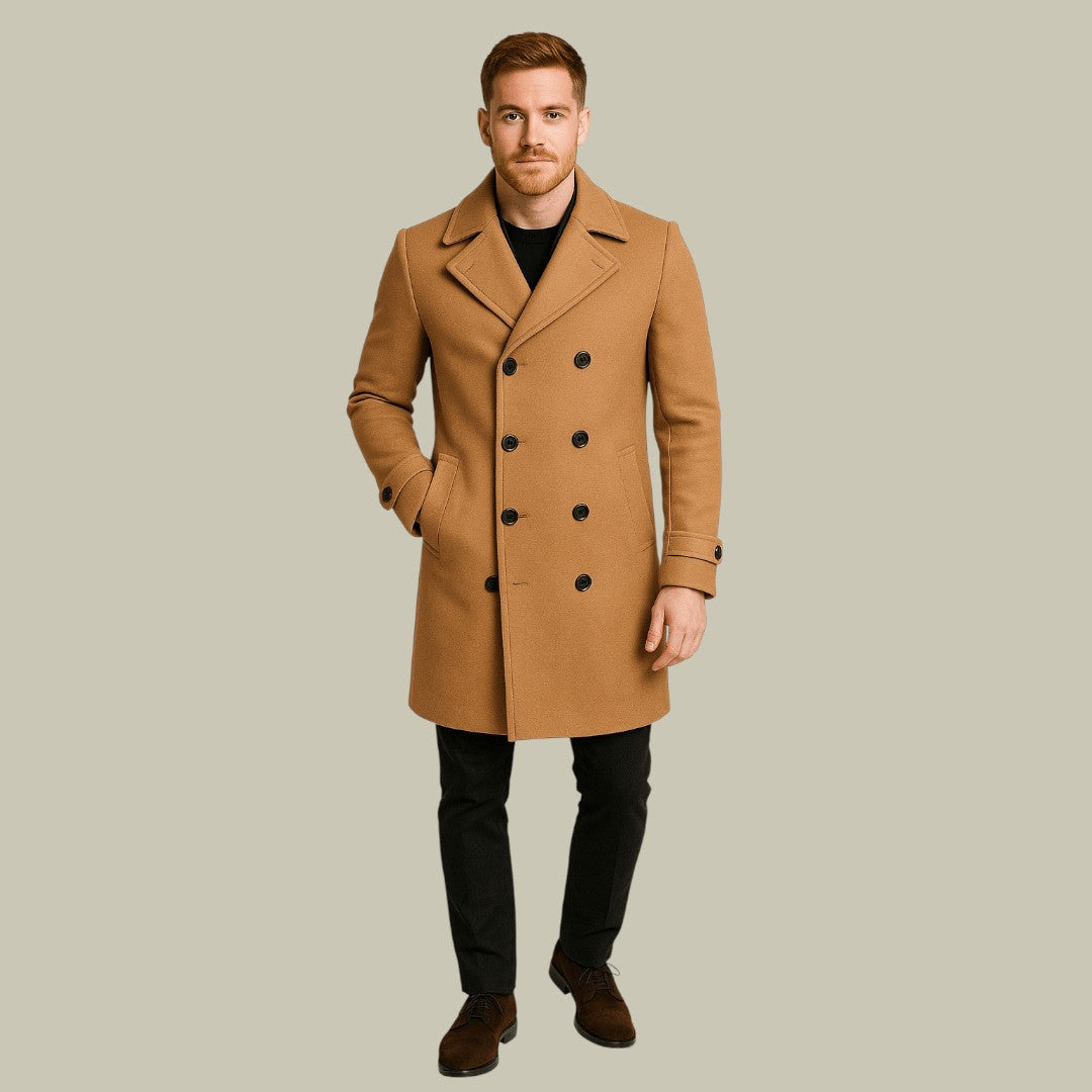 Mens Long Jacket Double Button