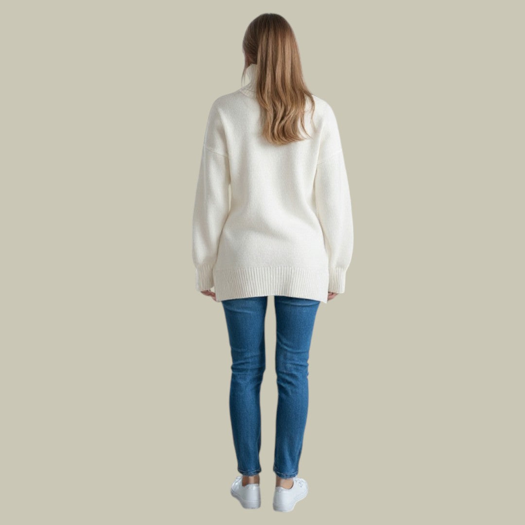 Womens Jumper Oversized Turtleneck Long