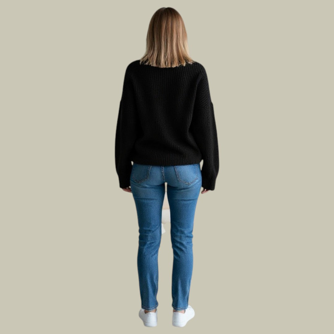 Womens Jumper Oversized Turtleneck Long