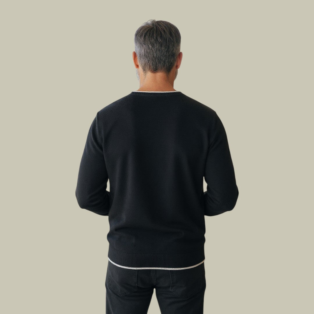 Mens Sweater Slim Fit V-Neck