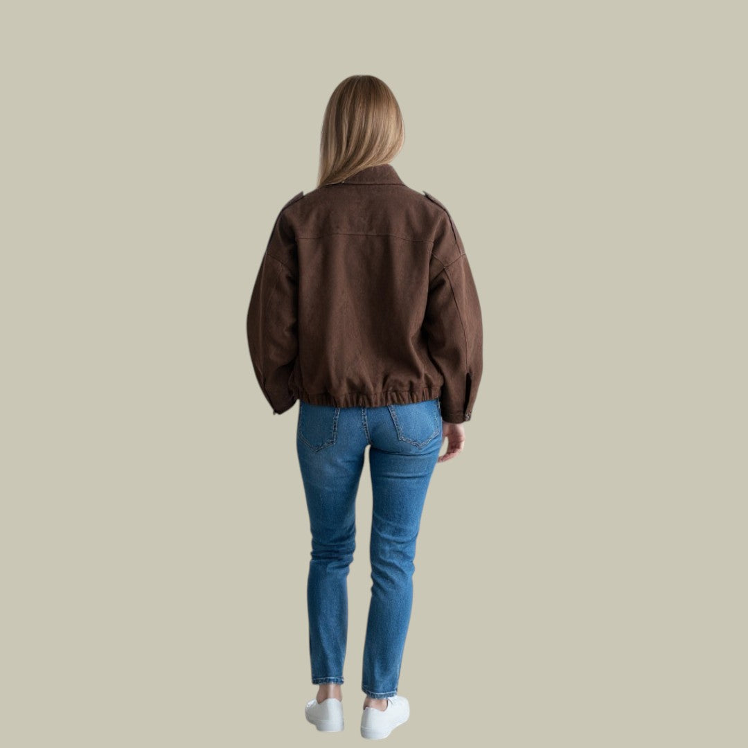 Womens Comfortable Autumn Suede Jacket