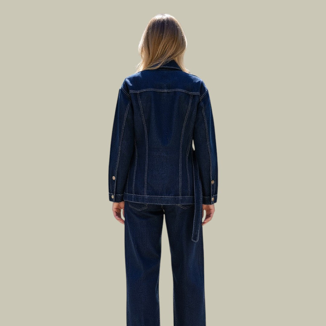 Womens Denim Jacket and Pants Set