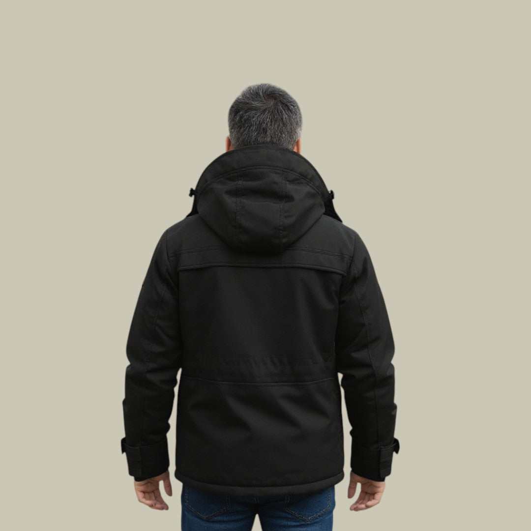 Mens Winter Jacket Pockets Warm