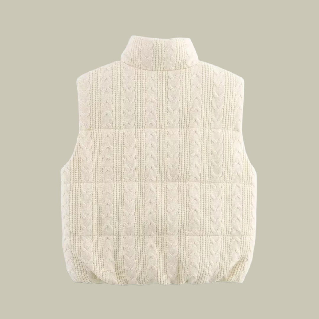 Womens Knitted Vest White