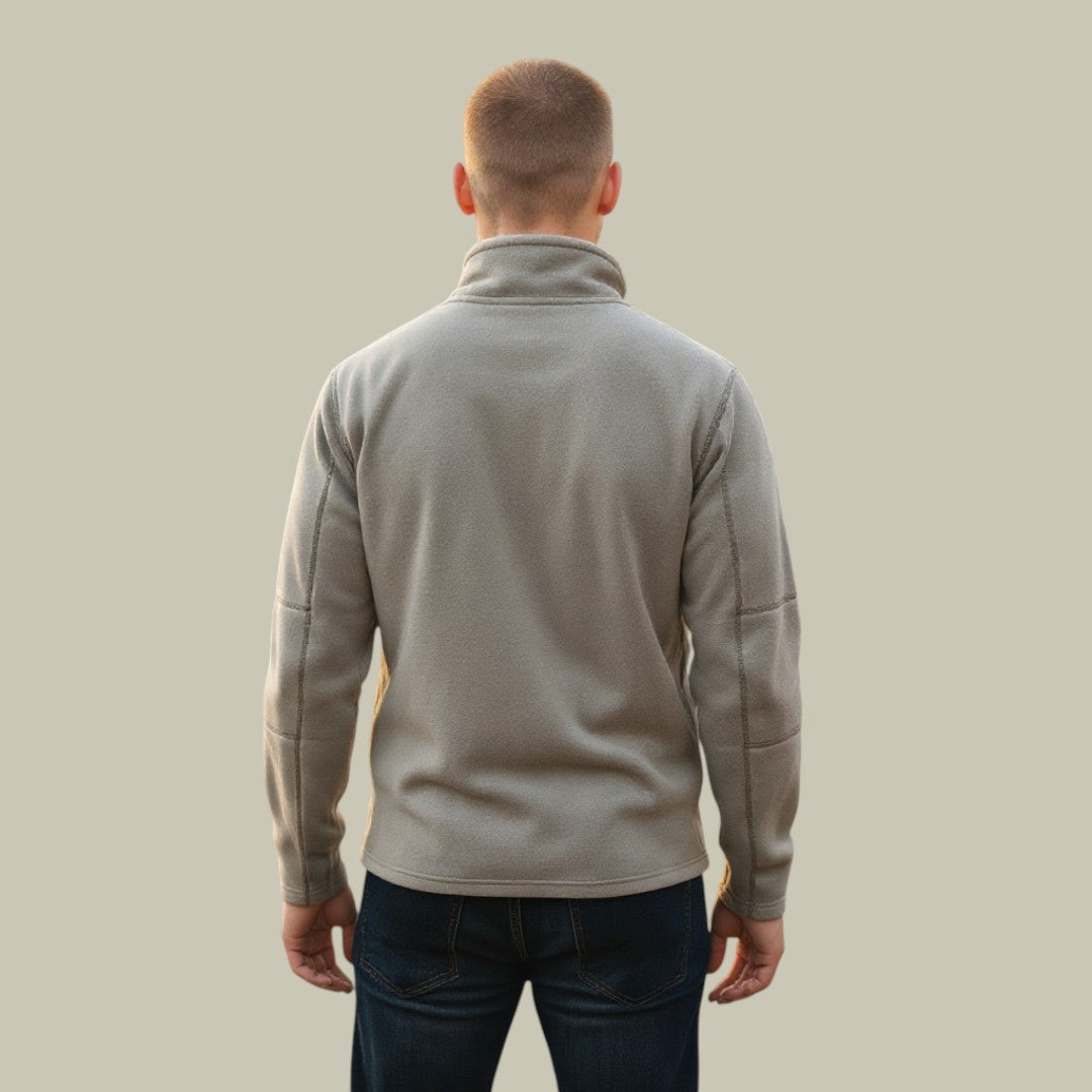 Mens Thick Warm Fleece Sweater Half Zip