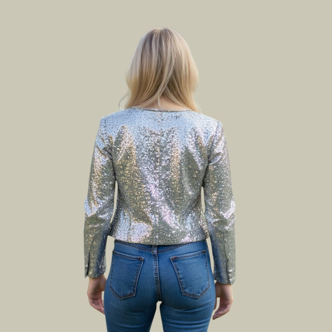 Womens Short Sequin Jacket