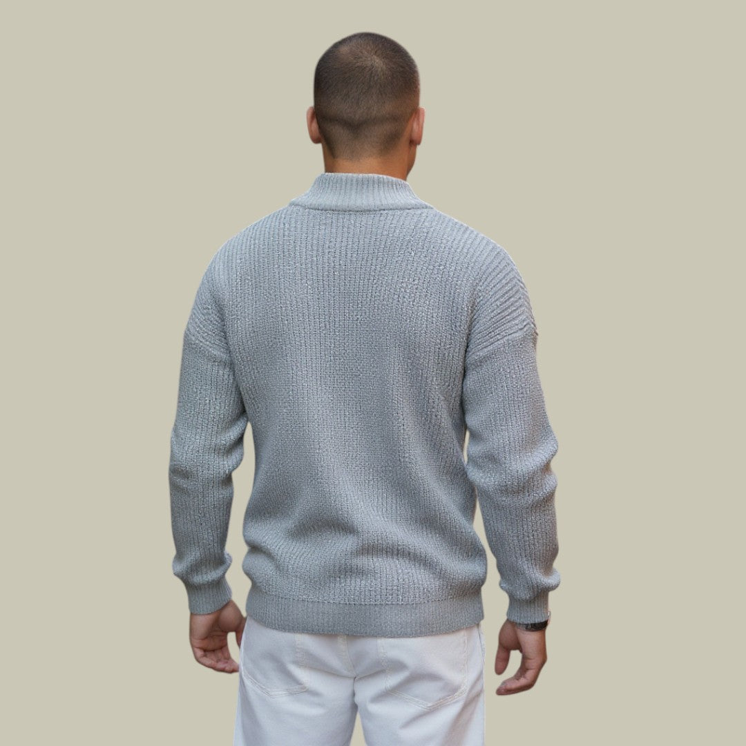 Mens Half-Zip Knitted Sweater