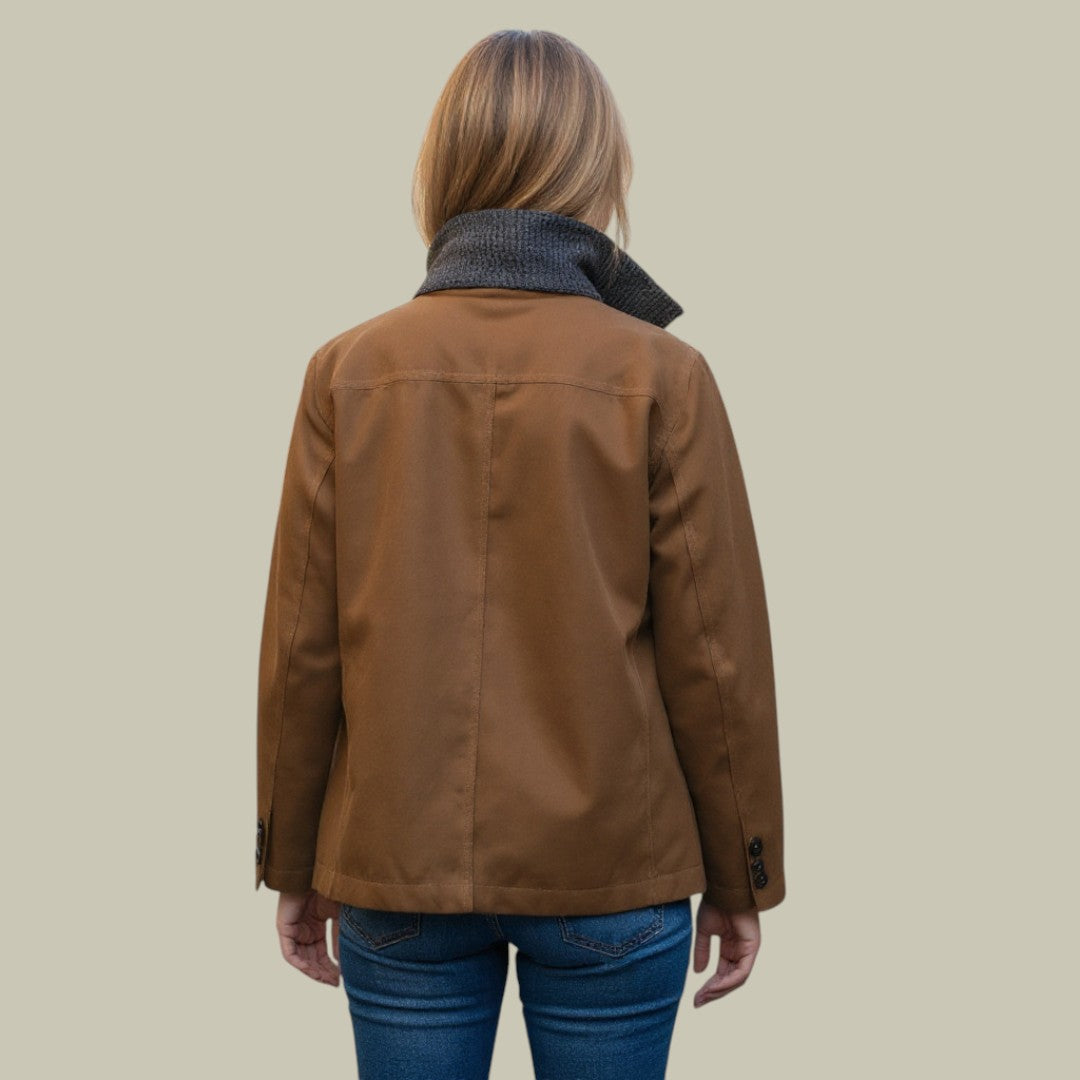 Womens Jacket with Asymmetric Buttons