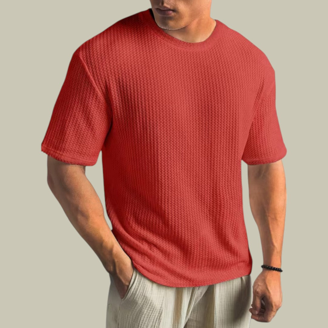 Lux & Classy  • Men's Casual Waffle Shirt